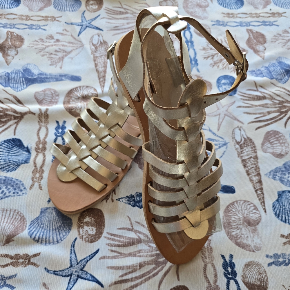 Gold Strappy Sandals